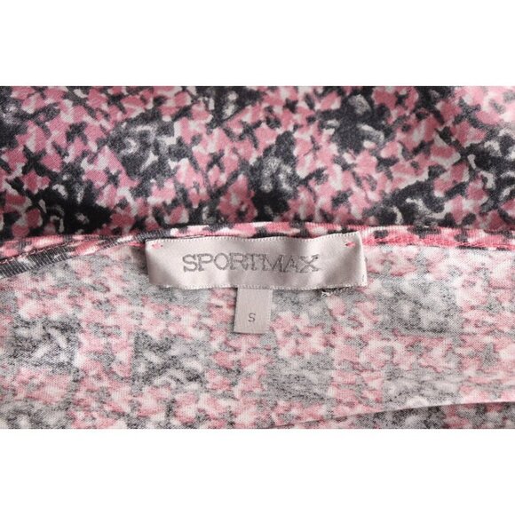 Sportmax Womens S Pink Black Cut Out Shoulder Ring Silk Mini Dress Short Sleeve - Picture 5 of 11